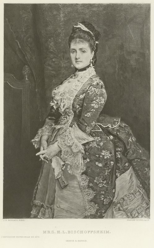 Pani H L Bischoffsheim (wklęsłodruk) autorstwa John Everett Millais