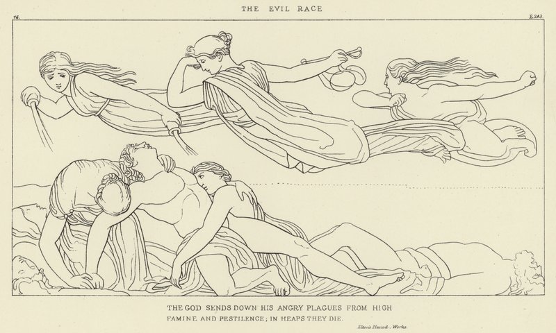 Zła rasa autorstwa John Flaxman