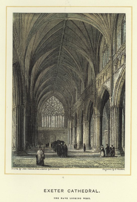 Katedra w Exeter, nawa skierowana na zachód autorstwa John Francis Salmon