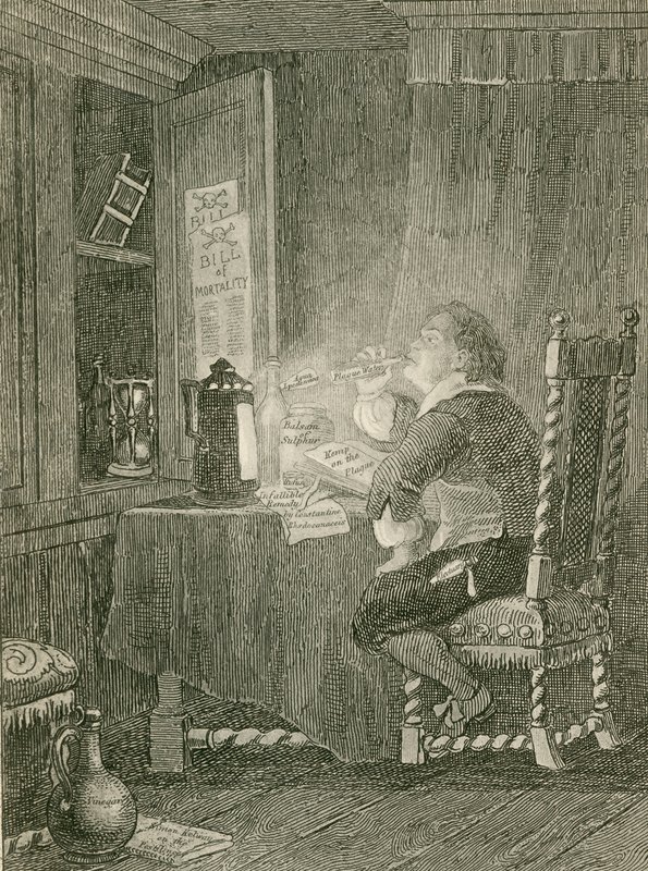 Blaize degustujący lekarstwa na dżumę autorstwa John Franklin