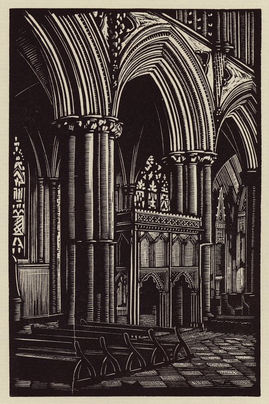 Katedra w Ely: W prezbiterium (drzeworyt) autorstwa John Frederick Greenwood