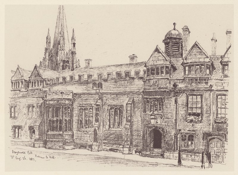 Brasenose College (litografia) autorstwa John Fulleylove