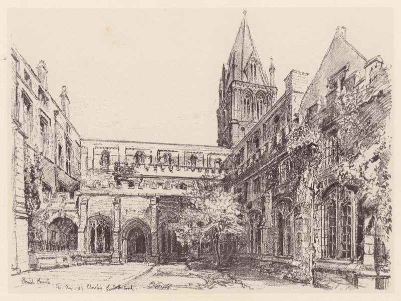 Christ Church Cloisters (litografia) autorstwa John Fulleylove