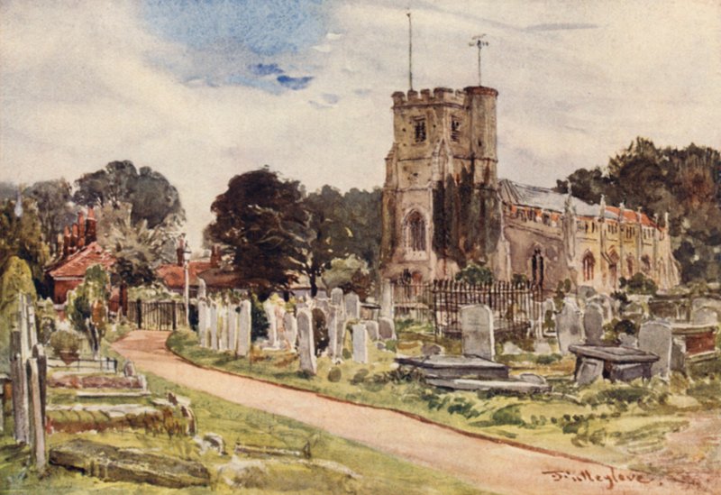 Edmonton Church (kolor lito) autorstwa John Fulleylove