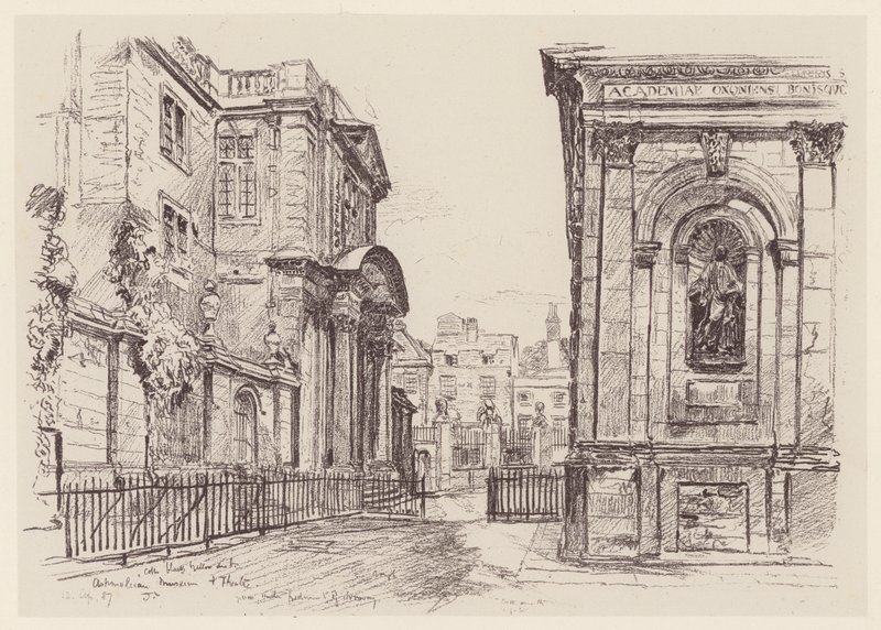 Muzeum Ashmolean (litografia) autorstwa John Fulleylove