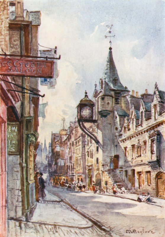 Tolbooth Canongate, patrząc na zachód autorstwa John Fulleylove