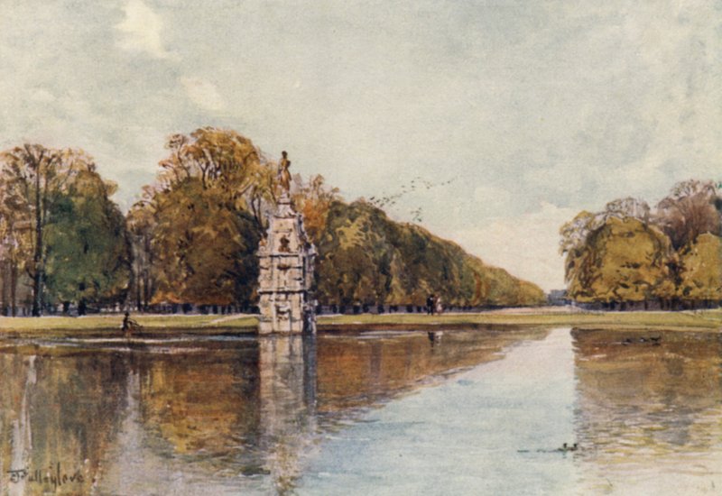 Fontanna Diany, Bushey Park (kolor lito) autorstwa John Fulleylove