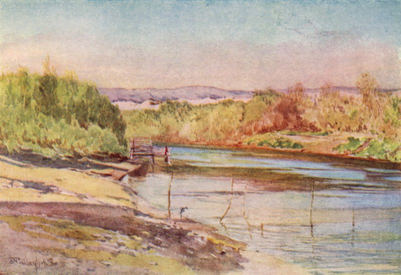 Bród Jordanu, niedaleko Jerycha autorstwa John Fulleylove