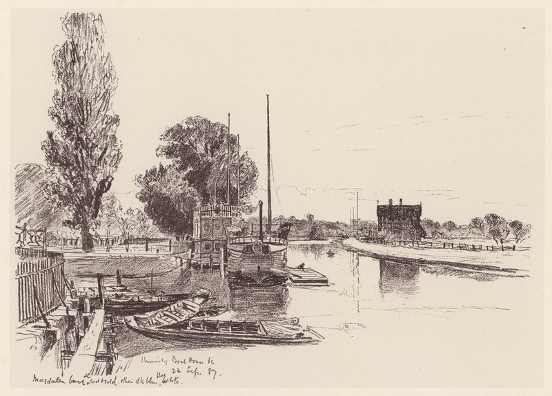 The University Boat-House (litografia) autorstwa John Fulleylove