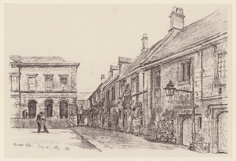 Worcester College (litografia) autorstwa John Fulleylove