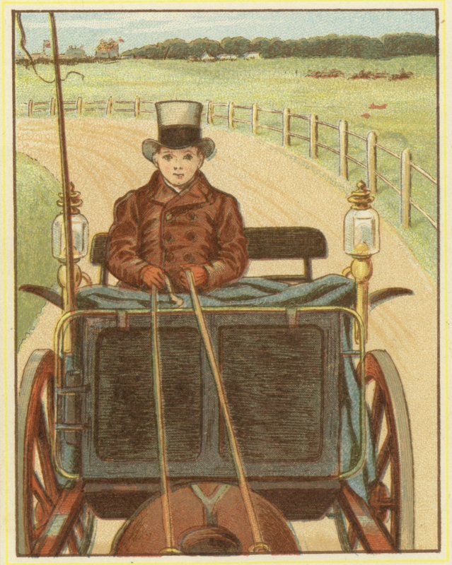 Chłopiec prowadzący konia i wóz (kolor litho) autorstwa John George (after) Sowerby