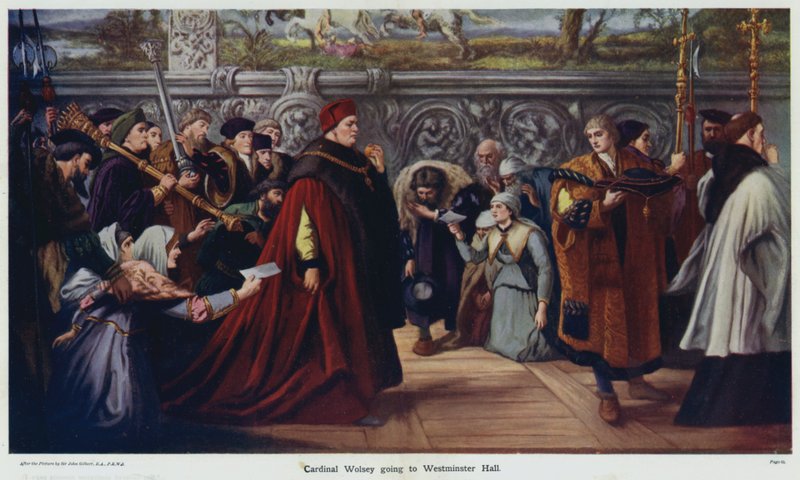 Kardynał Wolsey jedzie do Westminster Hall autorstwa John Gilbert