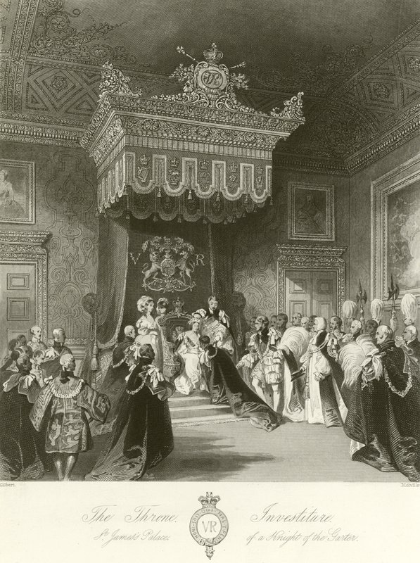 Inwestytura rycerza Podwiązki autorstwa John Gilbert