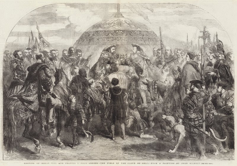 Spotkanie Henryka VIII i Franciszka I pod Ardres, Pole Złotego Płótna autorstwa John Gilbert