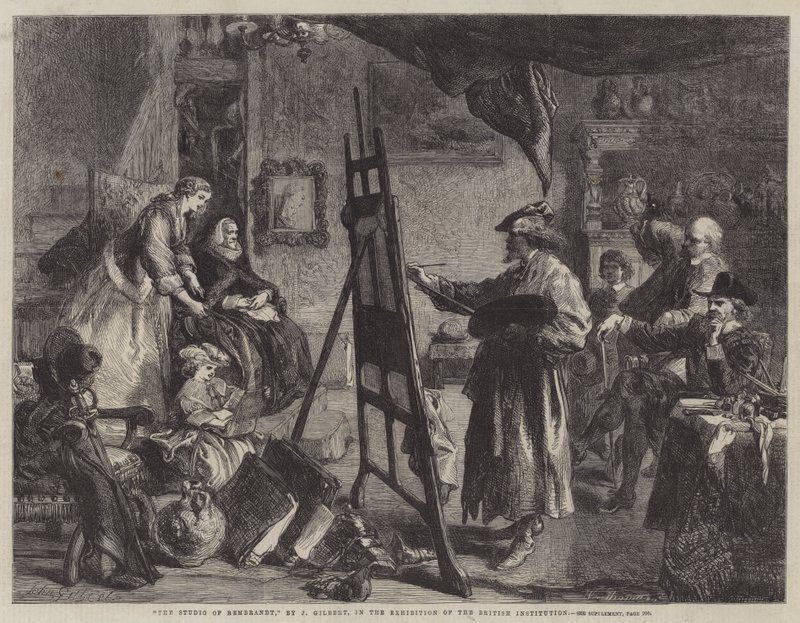 Studio Rembrandta autorstwa John Gilbert