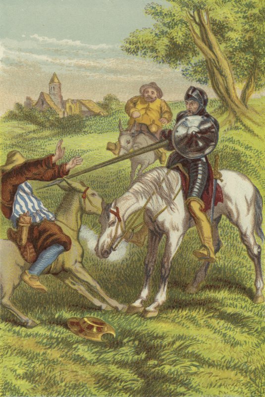 Przygoda Hełmu Mambrino (chromolitho) autorstwa John Gilbert