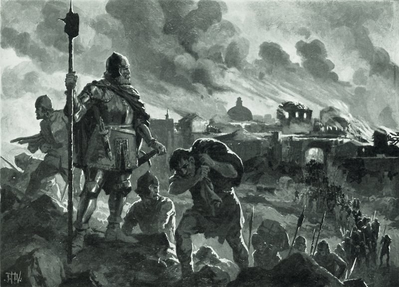 Iwan Czarny podpala Żabiaka, 1484 autorstwa John Harris Valda
