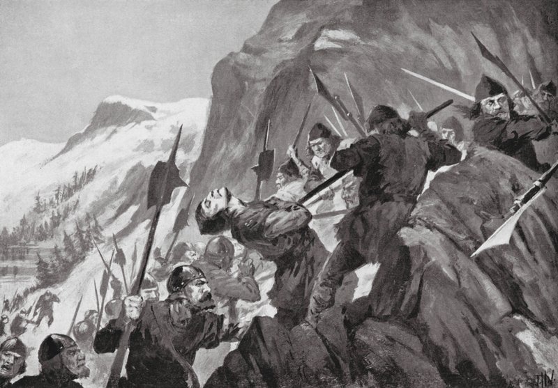 Bitwa o Morgarten autorstwa John Harris Valda