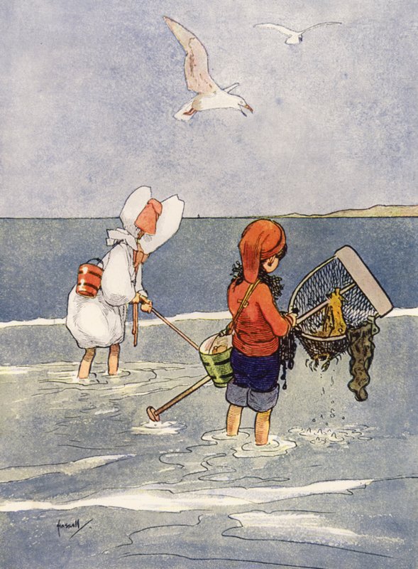 „Krewetki to dobra zabawa” (kolor lito) autorstwa John Hassall