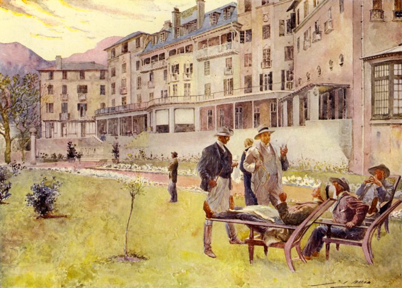 Kapsztad, przed hotelem Mount Nelson (litografia kolorowa) autorstwa John Henry Frederick (after) Bacon