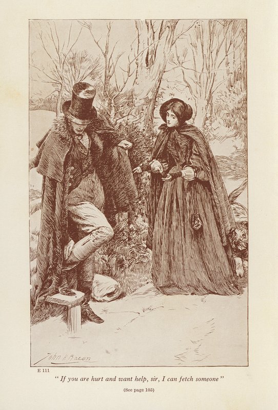 Ilustracja do książki Jane Eyre autorstwa Charlotte Bronte (litografia) autorstwa John Henry Frederick (after) Bacon