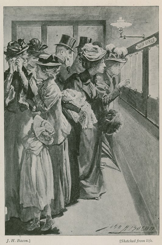 Lista ofiar w Urzędzie Wojennym autorstwa John Henry Frederick Bacon