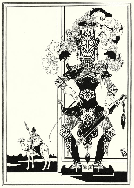 Ilustracja do Historii Aladyna i cudownej lampy (lito) autorstwa John Kettelwell