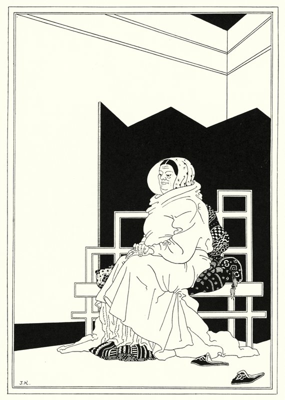 Ilustracja do Historii Aladyna i cudownej lampy (lito) autorstwa John Kettelwell