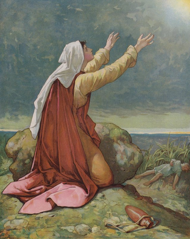 Hagar i Ismael autorstwa John Lawson