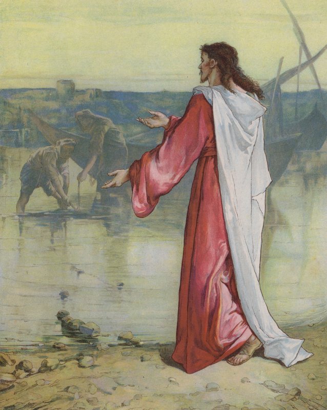 Jezus powołuje Swoich uczniów autorstwa John Lawson
