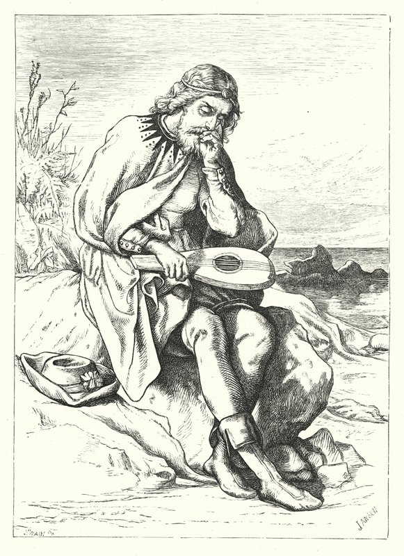nordycka pieśń bojowa (grawerowanie) autorstwa John Lawson
