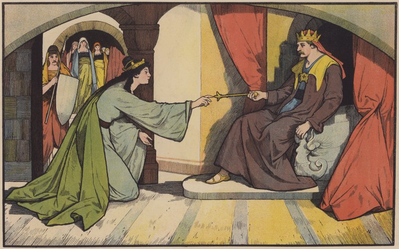 Królowa Estera apeluje do króla w imieniu swojego ludu autorstwa John Lawson