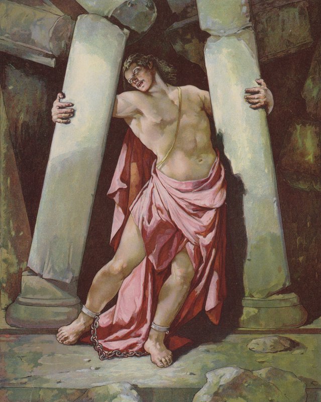 Samson łamiąc filary autorstwa John Lawson