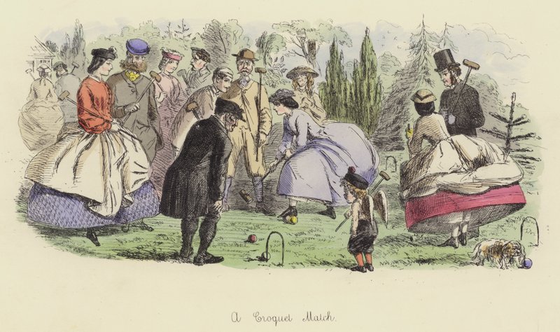 Mecz krokieta autorstwa John Leech