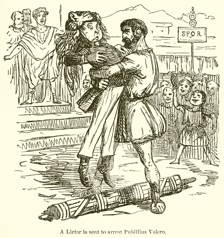 Liktor zostaje wysłany do aresztowania autorstwa John Leech