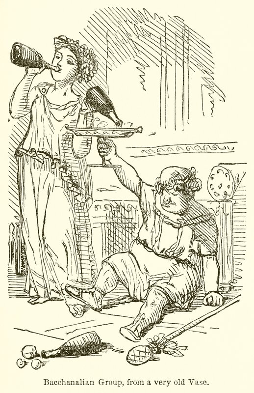 Grupa Bachanaliowa, z bardzo starej wazy autorstwa John Leech