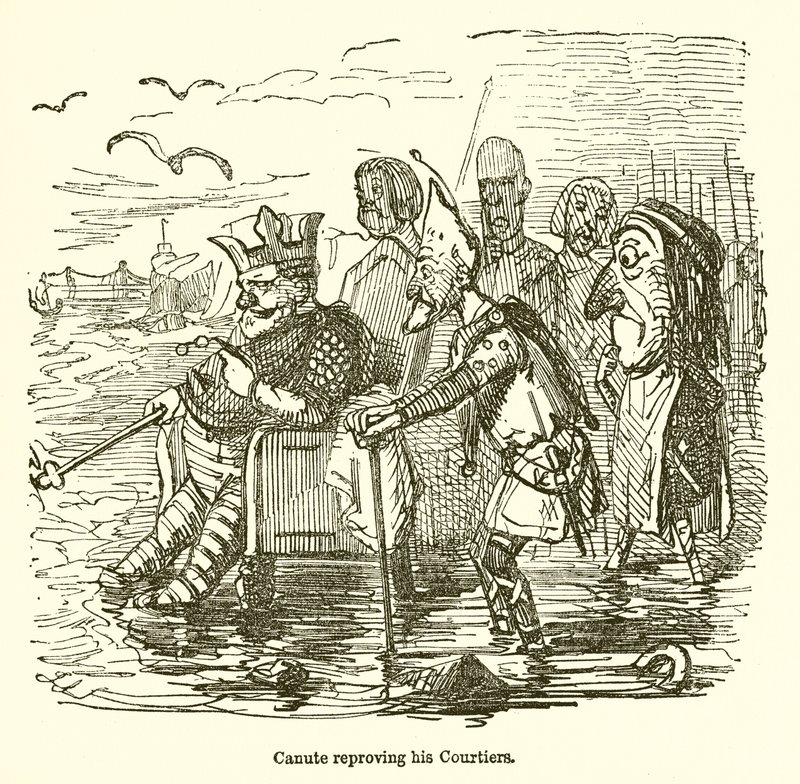 Kanut napominający swoich dworzan autorstwa John Leech