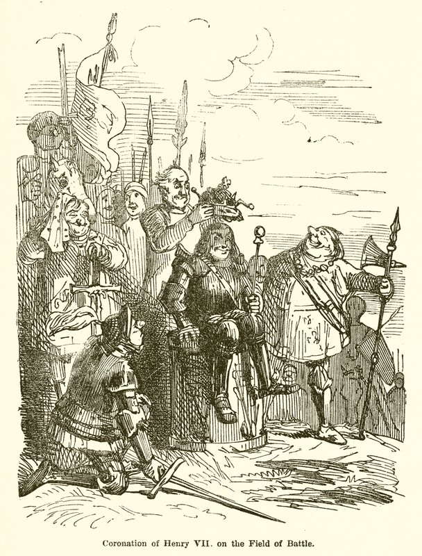 Koronacja Henryka VII na polu bitwy autorstwa John Leech