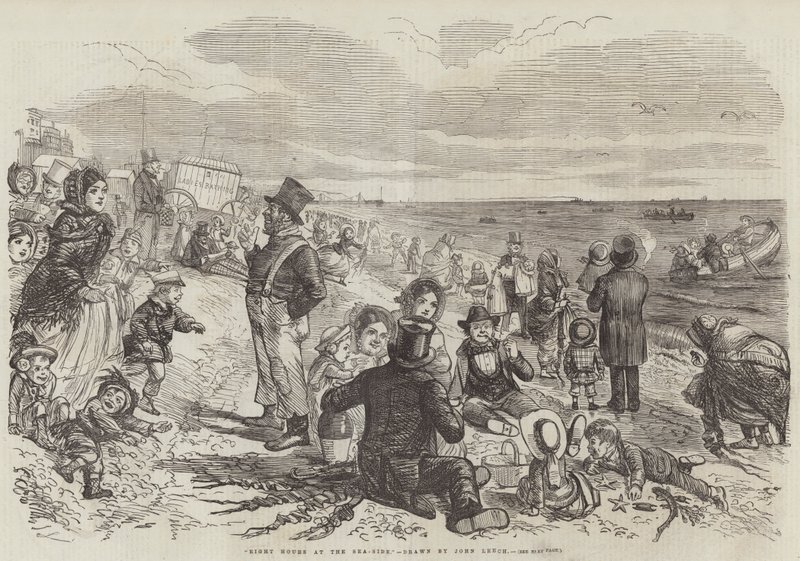 Osiem godzin nad morzem autorstwa John Leech
