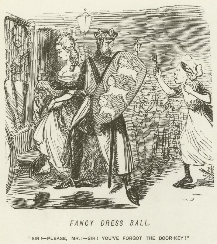 Bal kostiumowy autorstwa John Leech