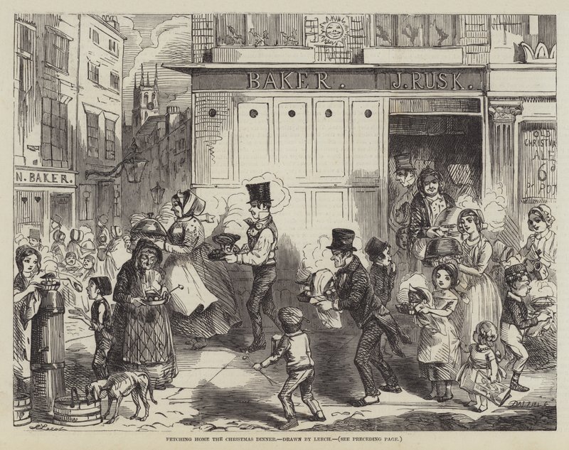 Sprowadzam do domu świąteczny obiad autorstwa John Leech