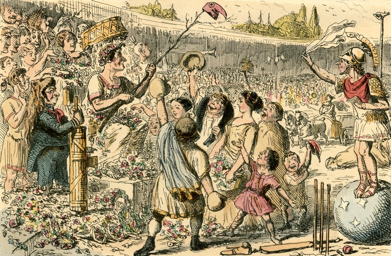 Flaminius przywraca wolność Grecji na Igrzyskach Isthmian autorstwa John Leech