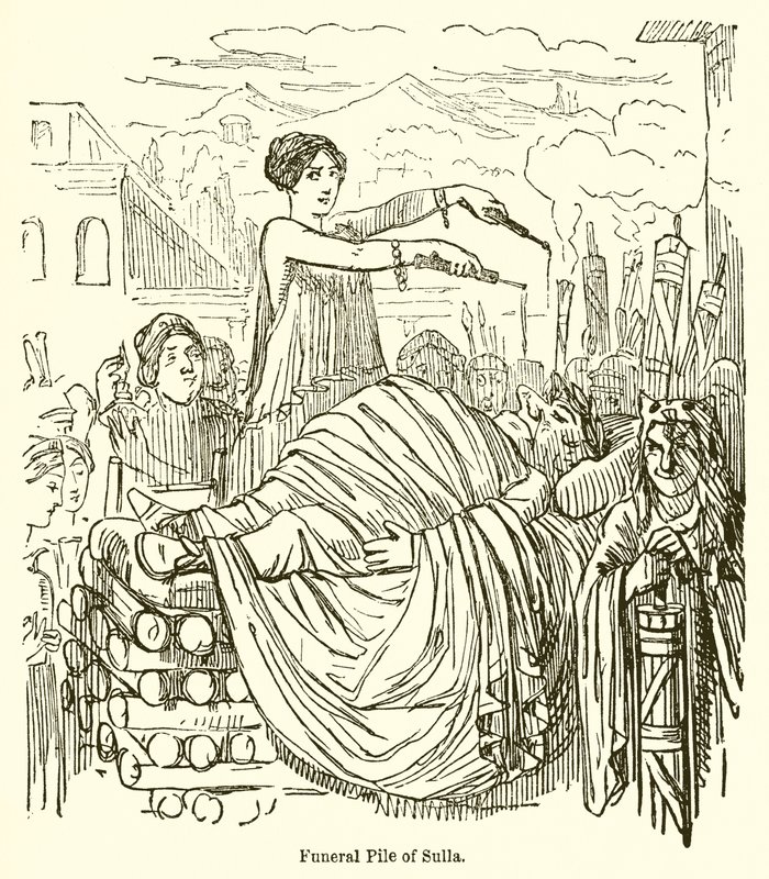 Stos pogrzebowy Sulla autorstwa John Leech