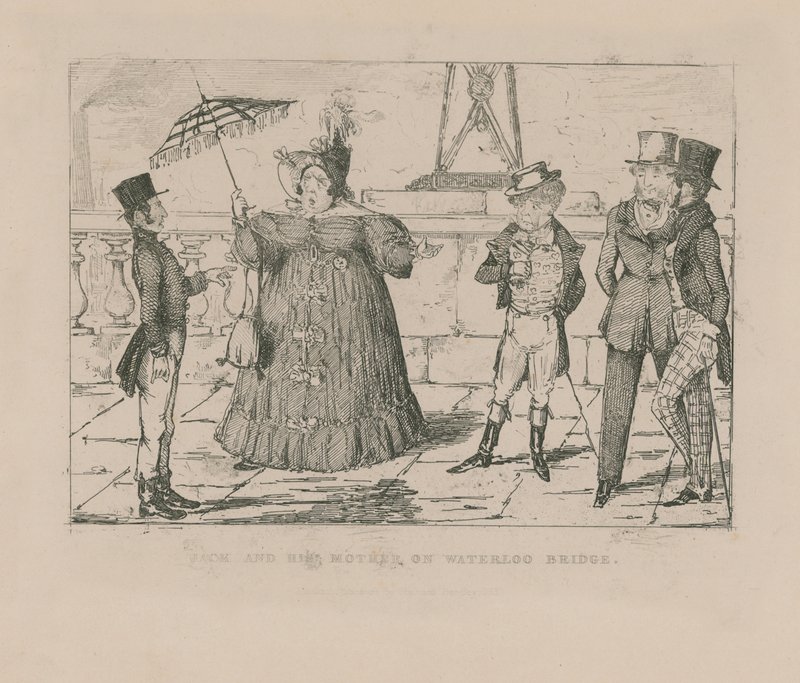 Jack i jego matka na moście Waterloo autorstwa John Leech