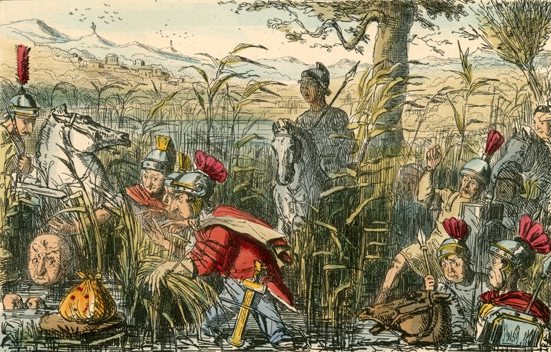 Marius odkryty na bagnach w Minturnae autorstwa John Leech