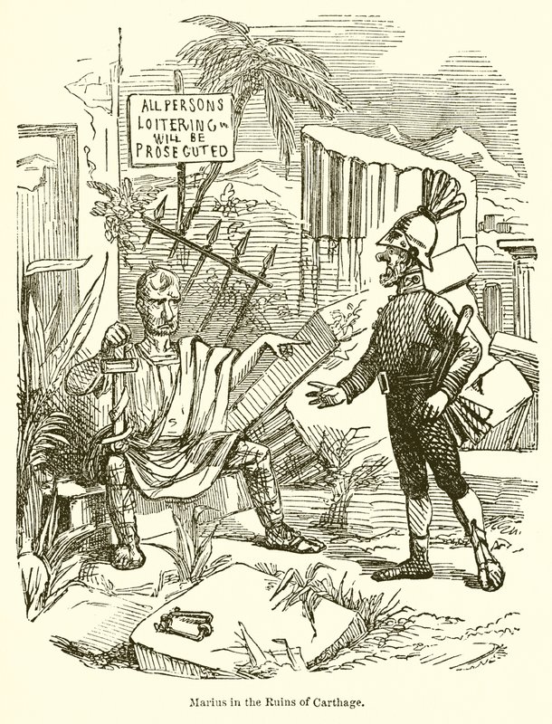Marius w ruinach Kartaginy autorstwa John Leech