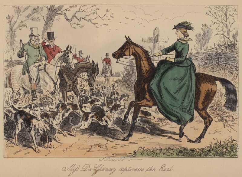 Panna De Glancey urzeka hrabiego autorstwa John Leech