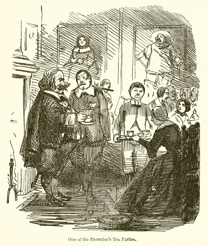 Jedno z Herbatek Protektorów autorstwa John Leech