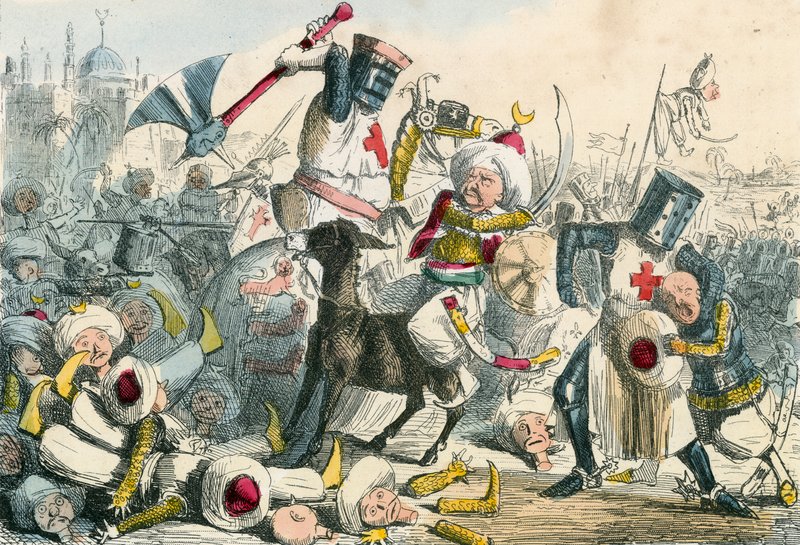 Wspaniała walka między Richardem Coeur de Lion i Saladin autorstwa John Leech