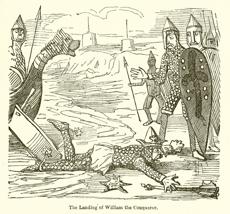 Lądowanie Wilhelma Zdobywcy autorstwa John Leech